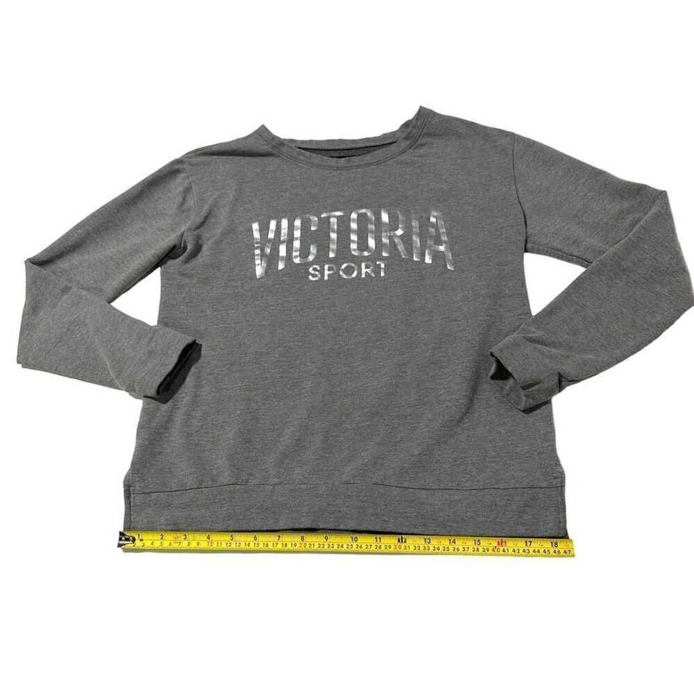 Victoria's Secret Womens Gray Long Sleeve Crew Neck Graphic Print Sweatshirt Siz - Picture 5 of 15